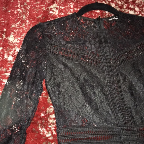 Lacey black long sleeve dress - Picture 2 of 3